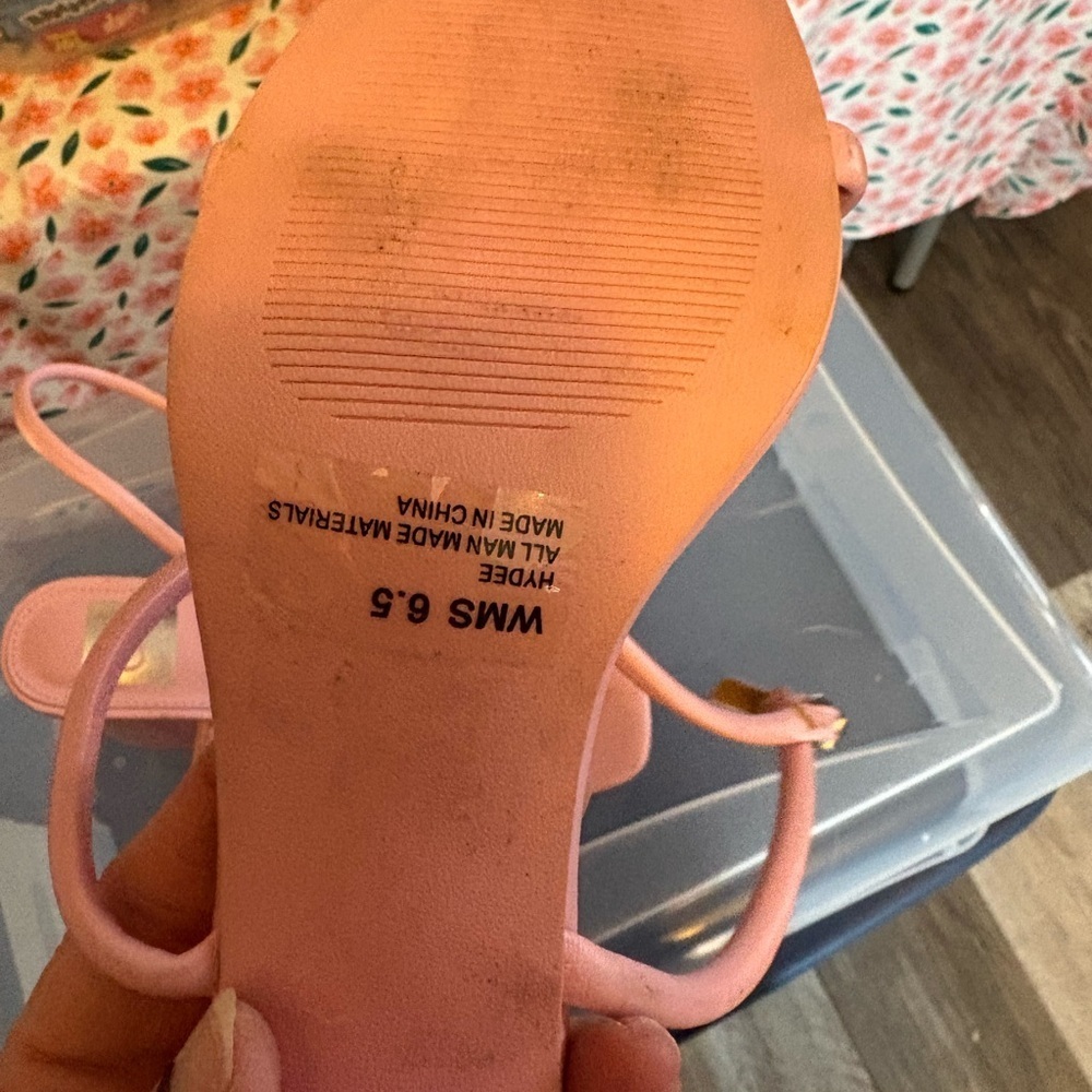DV by Dolce Vita Pink Coral Strappy Square-Toe Heels - Picture 2 of 2